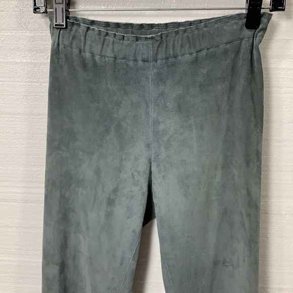 STOULS Paris light gray straight leg suede pants - Picture 2 of 6